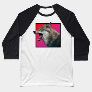 Low Poly Wolf Baseball T-Shirt